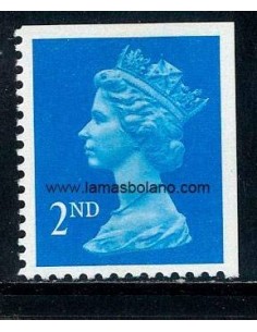 SELLOS INGLATERRA 1989 - SELLOS DE CAMBIO DE TARIFA  - 1 VALOR BANDA FOSFORO SIN DENTAR ARRIBA Y DERECHA - CORREO