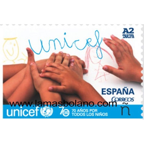 SELLOS ESPAÑA 2017 - UNICEF 70 ANIVERSARIO - 1 VALOR - CORREO