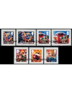 SELLOS NAVIDAD 2010 - NAVIDAD - 7 VALORES AUTOADHESIVOS - CORREO