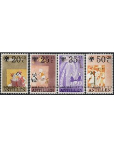SELLOS DE ANTILLAS HOLANDESAS 1979 - AÑO INTERNACIONAL DE NIÑO - 4 VALORES - CORREO