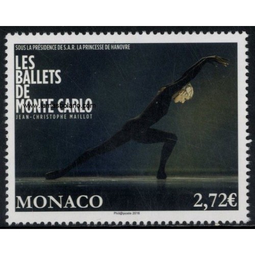 SELLOS MONACO 2016 - BALLETS DE MONTECARLO - 1 VALOR - CORREO 