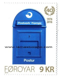SELLOS FEROE 2016 - 40º ANIVERSARIO CORREOS - 1 VALOR - CORREO 