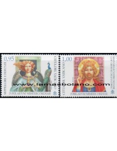 SELLOS VATICANO 2016 - JUBILEO DE LA MISERICORDIA - 2 VALORES - CORREO 