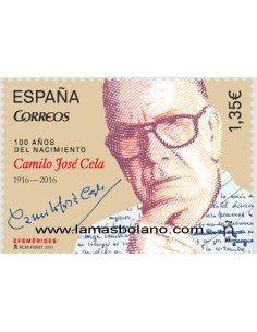 SELLOS ESPAÑA 2017 CAMILO JOSE CELA CENTENARIO DEL NACIMIENTO 1 VALOR CORREO