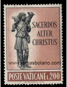 SELLOS VATICANO 1962 - VOCACIONES SACERDOTALES - 1 VALOR - CORREO