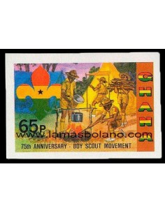 SELLOS GHANA 1982 - MOVIMIENTO SCOUT 75 ANIVERSARIO - 1 VALOR SIN DENTAR - CORREO