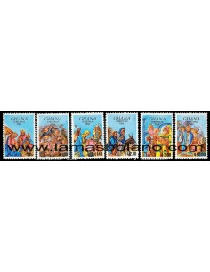 SELLOS GHANA 1984 - NAVIDAD, ESCENAS DE LA NATIVIDAD - 6 VALORES - CORREO
