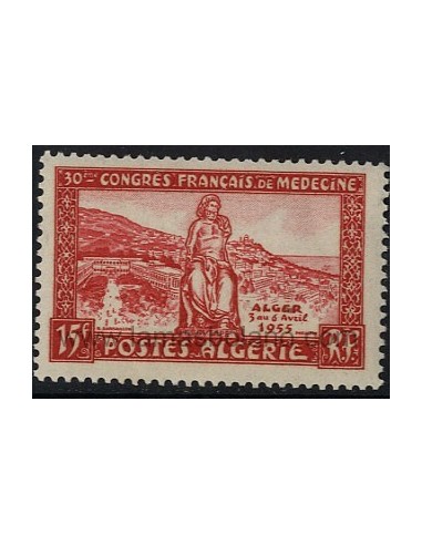 SELLOS DE AARGELIA 1955 - 30 CONGRESO FRANCES DE MEDICINA EN ARGEL - 1 VALOR - CORREO