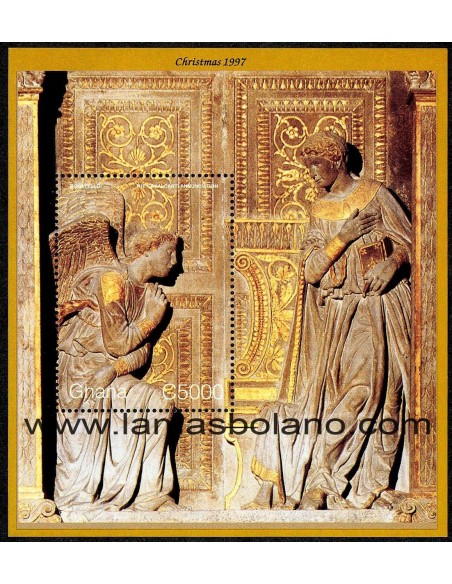 SELLOS GHANA 1997 - NAVIDAD - 2 HOJITAS BLOQUE