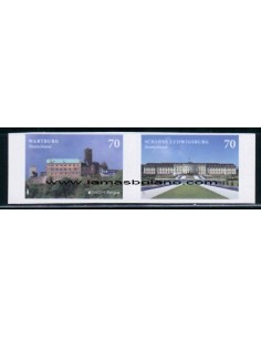 SELLOS ALEMANIA 2017 - CASTILLOS - 2 VALORES AUTOADHESIVOS 