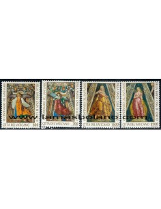 SELLOS VATICANO 1995 - SANTUARIO DE LORETO 700 ANIVERSARIO, FRESCOS DE LA BASILICA - 4 VALORES - CORREO