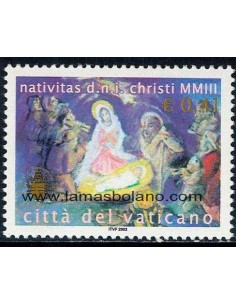 SELLOS VATICANO 2003 - NAVIDAD - 1 VALOR - CORREO