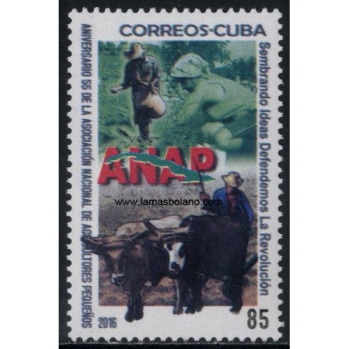 SELLOS CUBA 2016 - ASOCIACION PEQUEÑOS AGRICULTORES - 1 VALOR - CORREO 