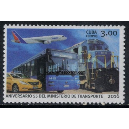 SELLOS CUBA 2016 - MINISTERIO DE TRANSPORTE - 1 VALOR - CORREO 