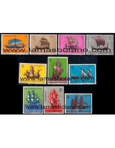 SELLOS SAN MARINO 1962 - HISTORIA DE LA MARINA DE VELA - 10 VALORES - CORREO