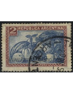 SELLOS DE ARGENTINA 1935 - FRUTOS - 1 VALOR MATASELLADO - CORREO