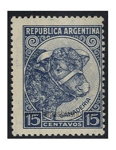 SELLOS DE ARGENTINA 1939 / 1942 - BUEY - 1 VALOR - CORREO