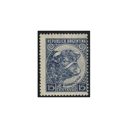 SELLOS DE ARGENTINA 1939 / 1942 - BUEY - 1 VALOR - CORREO