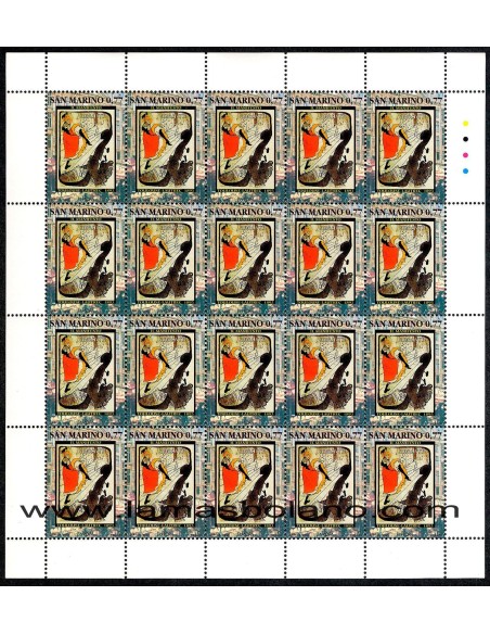 SELLOS SAN MARINO 2003 - EUROPA CEPT ARTE DEL CARTEL - 2 MINI HOJITAS - CORREO