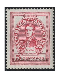 SELLOS DE ARGENTINA 1945 - GENERAL SAN MARTIN - 1 VALOR - CORREO