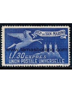 SELLOS SAN MARINO 1946 - EXPRES PARA EL ESTRANJERO - 1 VALOR ** - URGENTE