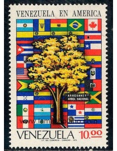 SELLOS VENEZUELA 1971 - VENEZUELA EN AMERICA - 1 VALOR - CORREO