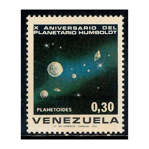 SELLOS VENEZUELA 1973 - PLANETARIO HUMBOLOT DE CARACAS 10 ANIVERSARIO, VIA LACTEA - 1 VALOR - CORREO