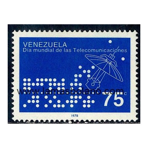 SELLOS VENEZUELA 1978 - DIA MUNDIAL DE LAS TELECOMUNICACIONES - 1 VALOR - CORREO
