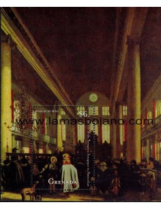 SELLOS GRENADA 2001 - RIJKSMUSEUM MUSEO REAL DE ARMSTERDAM BICENTENARIO. PINTURA - HOJITA BLOQUE
