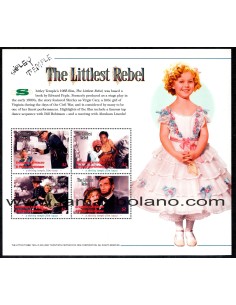 SELLOS GRENADINES GRENADA CARRIACOU Y PEQUEÑA MARTINICA 2001 - SHIRLEY TEMPLE. THE LITTLEST REBEL - 4 VALORES HOJA - CORREO