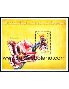 SELLOS GRENADA GRENADINES CARRIACOU Y PEQUEÑA MARTINICA 2000 - MARIPOSAS - HOJITA BLOQUE