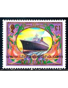 SELLOS GUERNSEY 1999 - PATRIMONIO MARITIMO, QUEEN ELIZABETH II - 1 VALOR - CORREO
