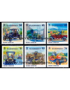 SELLOS GUERNSEY 2008 - FORD MODELO T CENTENARIO - 6 VALORES - CORREO