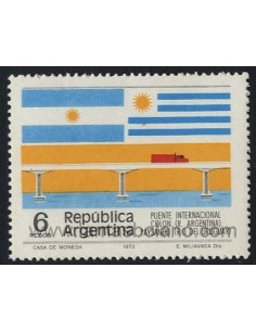 SELLOS DE ARGENTINA 1975 - PUENTE COLON PAYSANDU - 1 VALOR - CORREO