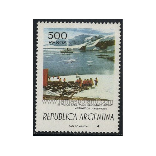 SELLOS DE ARGENTINA 1977 - ESTACION CIENTIFICA ALMIRANTE BROWN EN LA ANTARTIDA ARGENTINA - 1 VALOR - CORREO
