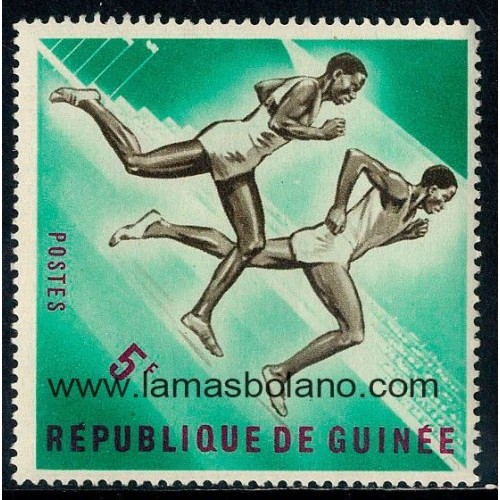 SELLOS GUINEA REPUBLICA 1963 - CARRERA - 1 VALOR - CORREO