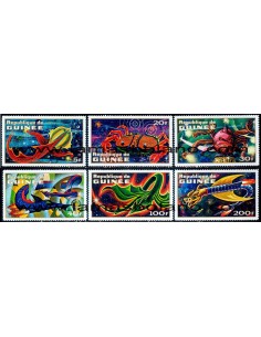 SELLOS GUINEA REPUBLICA 1971 - UNICEF 25 ANIVERSARIO - 5 VALORES - CORREO