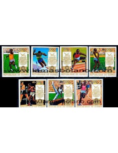 SELLOS GUINEA REPUBLICA 1972 - JUEGOS OLIMPICOS DE MUNICH - 7 VALORES SIN DENTAR - CORREO