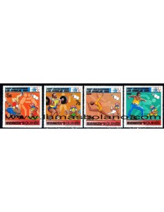 SELLOS GUINEA REPUBLICA 1983 - JUEGOS OLIMPICOS DE LOS ANGELES - 4 VALORES - CORREO