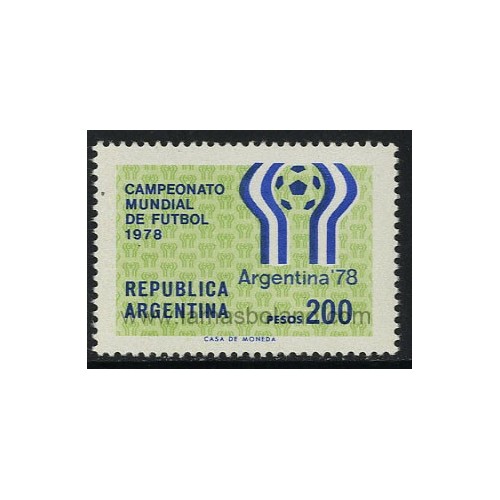 SELLOS DE ARGENTINA 1978 - ARGENTINA 78 COPA DEL MUNDO DE FUTBOL - 1 VALOR - CORREO