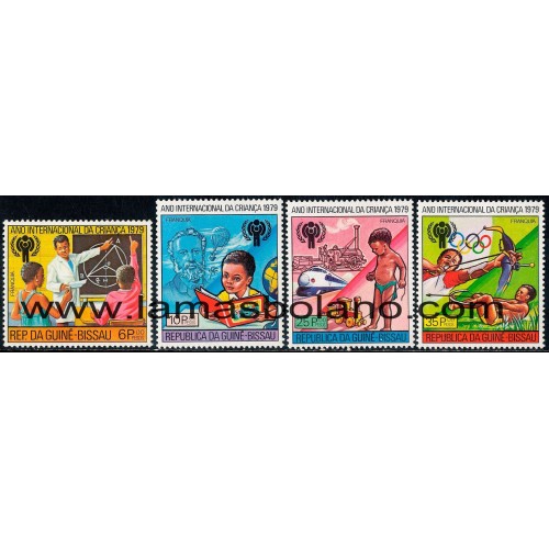 SELLOS GUINEA BISSAU 1979 - AÑO INTERNACIONAL DEL NIÑO - 4 VALORES - CORREO