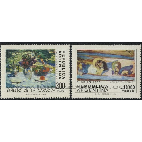 SELLOS DE ARGENTINA 1979 - PINTURAS - 2 VALORES - CORREO