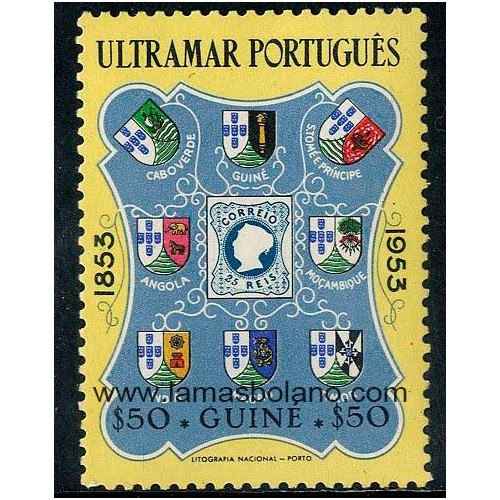SELLOS GUINEA PORTUGUESA 1953 - CENTENARIO DEL SELLO - 1 VALOR  - CORREO