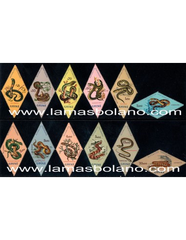 SELLOS GUINEA PORTUGUESA 1962 - SERPIENTES - 12 VALORES - CORREO