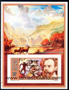 SELLOS GUINEA REPUBLICA 1992 - A. DVORAK E ILUSTRACION DEL DIABLO Y CATHERINE - 1 VALOR SIN DENTAR HOJA - CORREO