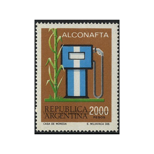 SELLOS DE ARGENTINA 1982 - ALCONAFTA PRODUCTO ENERGETICO NACIONAL - 1 VALOR - CORREO
