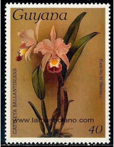 SELLOS GUYANA 1986 - ORQUIDEAS - 1 VALOR - CORREO