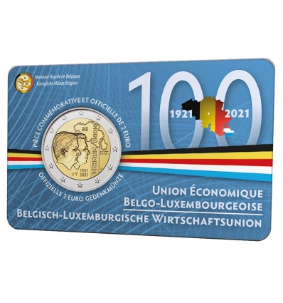 BELGICA 2021 UNIÓN ECONÓMICA BELGO-LUXEMBURGUESA COINCARD 2 EURO