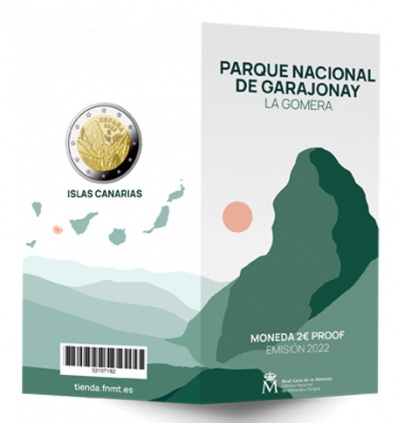 ESPAÑA 2022 PARQUE NACIONAL DE GARAJONAY 2 EURO PROOF  - Moneda