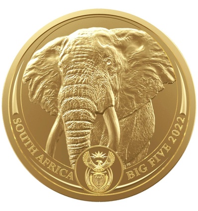 ELEFANTE - LOS 5 GRANDES 2022 SUDAFRICA - Moneda 1 Onza Oro 24kt